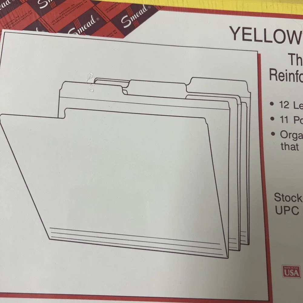 Lot Of‎ 5 Smead Third Cut Legal Size File Folders 3 Tabs Filing System Organize